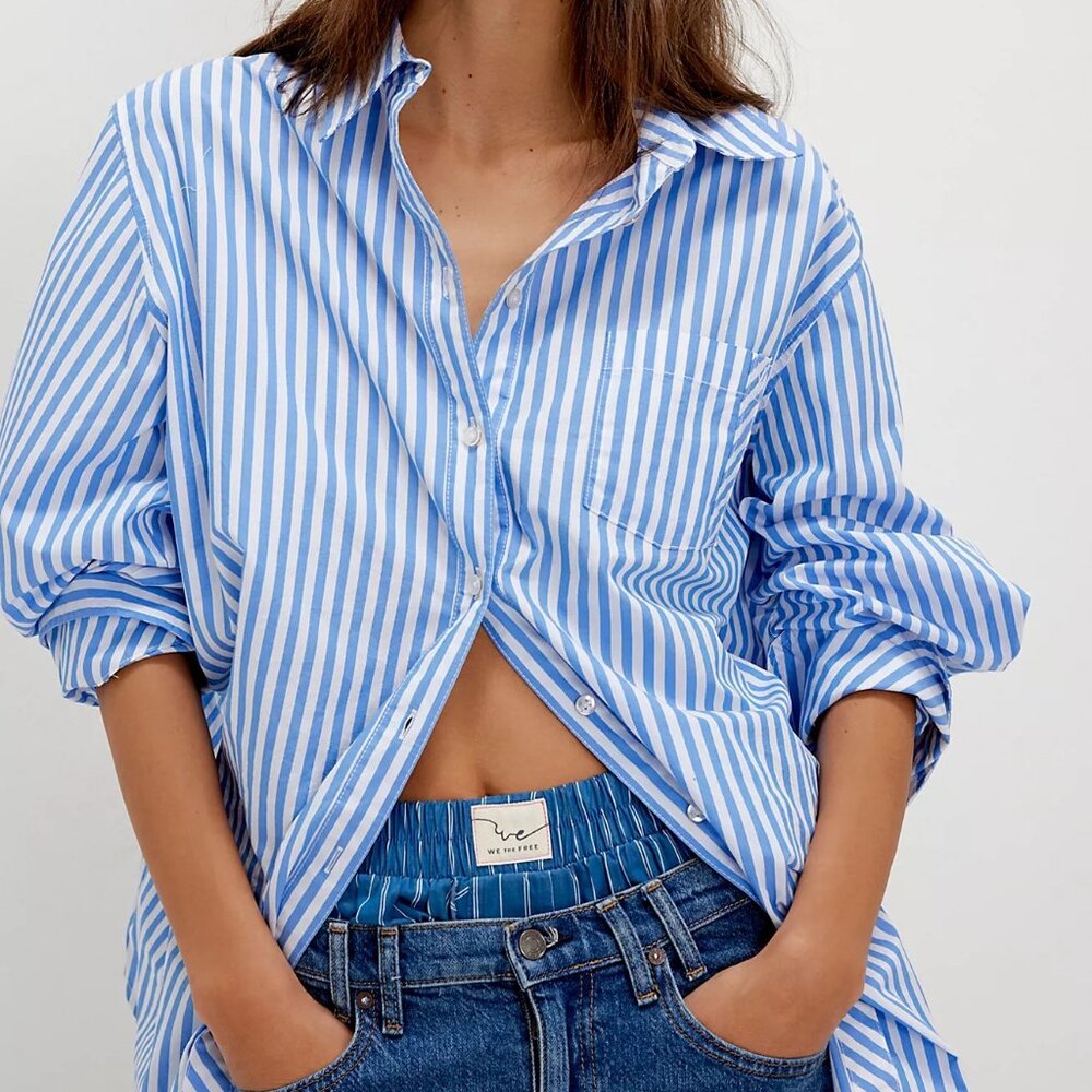 ✨ NWOT ✨ Free People Sabine Striped Articulated Shirt